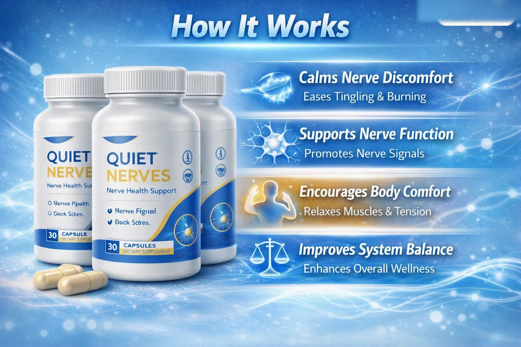 How Quiet Nerves works: nerve comfort, nerve function, body comfort, system balance